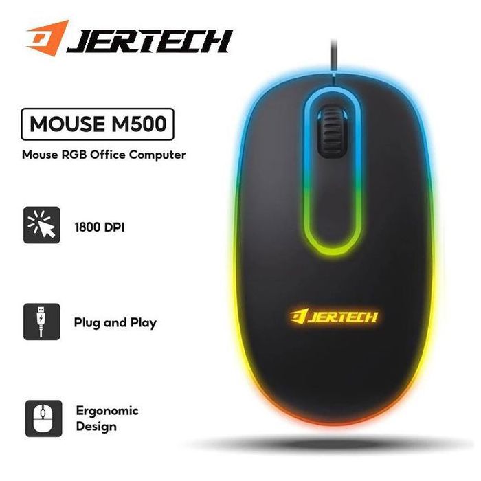 Souris Gaming - JERTECH - M500 DESTROY - 4800 DPI - 4 Boutons - Éclairage RGB
