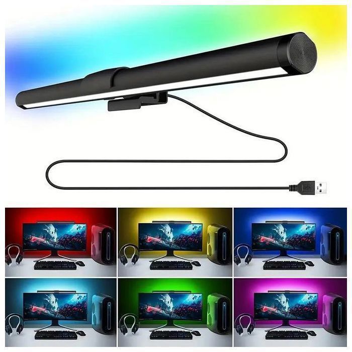 Barre Lumineuse LED RGB - GENERIC - 45 cm - Contrôle Tactile - Fixation Magnétique - USB