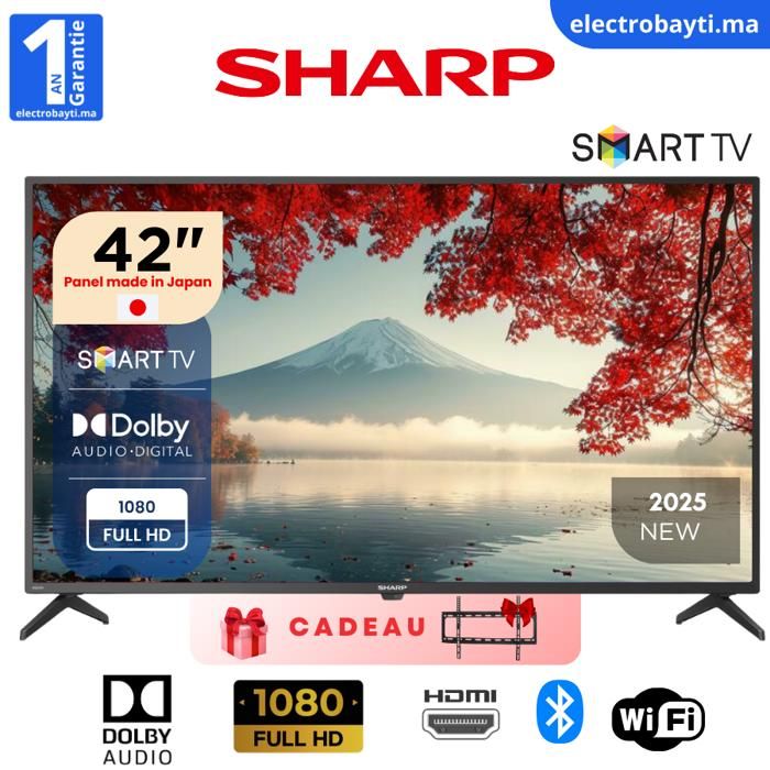SMART TV - SHARP - 2T-C42EG5MX - 42 pouces - Full HD 1080P - Dolby Audio