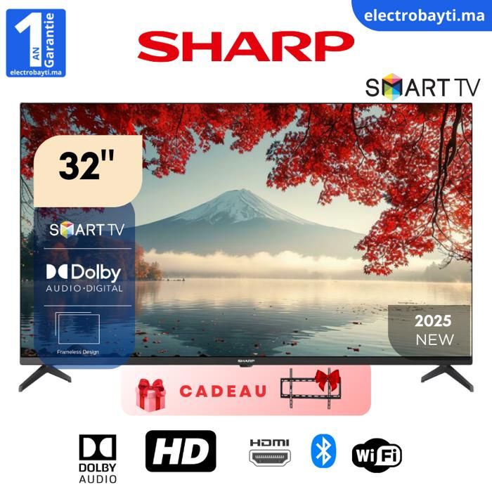 SMART TV - SHARP - 2T-C32EG5MX - 32 pouces - Full HD 1080P - Dolby Audio - Android TV