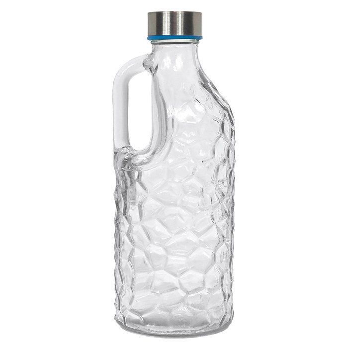 Carafe en Verre Élégante Pandiani – Bouteille 1,2 L avec Couvercle et Poignée