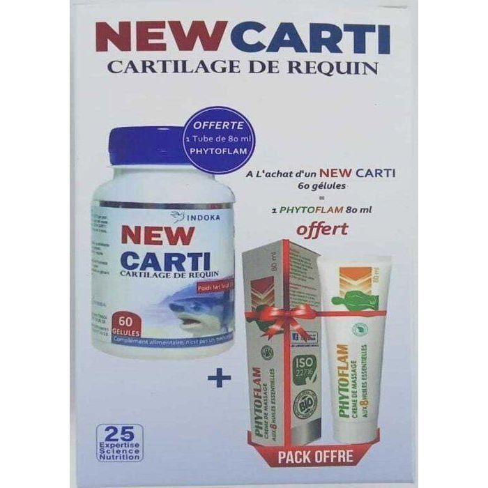 Cartilage de Requin New Carti 60 Gelules et Pommades Phytoflame