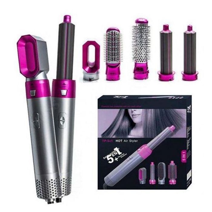 Brosse soufflante 5 en 1 – Sèche-cheveux multifonction et fer à lisser professionnel