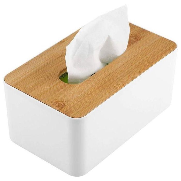 Boîte mouchoirs, Distributeur lingettes, Distributeur de Mouchoirs Décoratif plastique, bambou