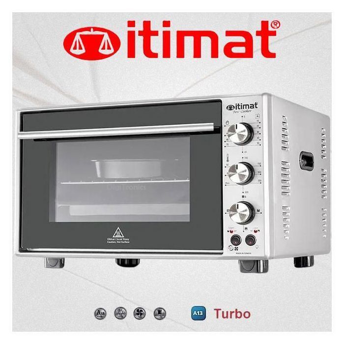 ITIMAT - Four électrique 60 Litres - Double vitrage - Ventilateur - Lampe - Turbo Ventilateur