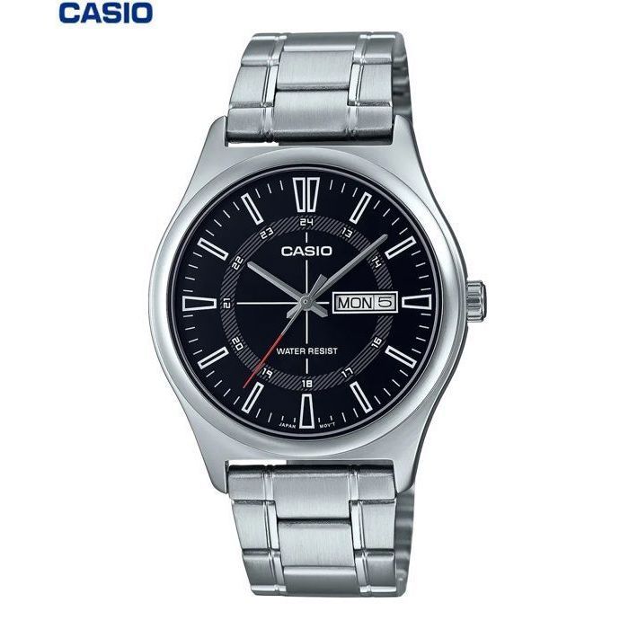 Casio Montre Homme Analogique Cadran noir inoxydable date jour-mtp-v006d-1cudf