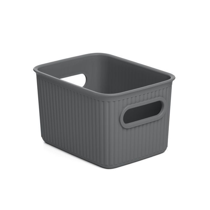 Panier de rangement - Baobab - 1,5L - Gris anthracite - Design minimaliste - Ergonomique