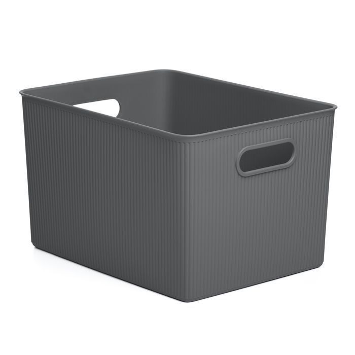 Grand Panier à linge XL 22L BAOBAB - GRIS ANTHRACITE