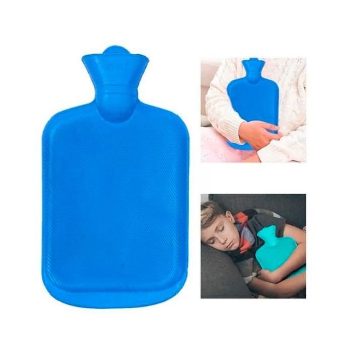Bouillotte Eau Chaude - Chauffant Relaxant - Chauffe-Mains en Hiver - Bleu