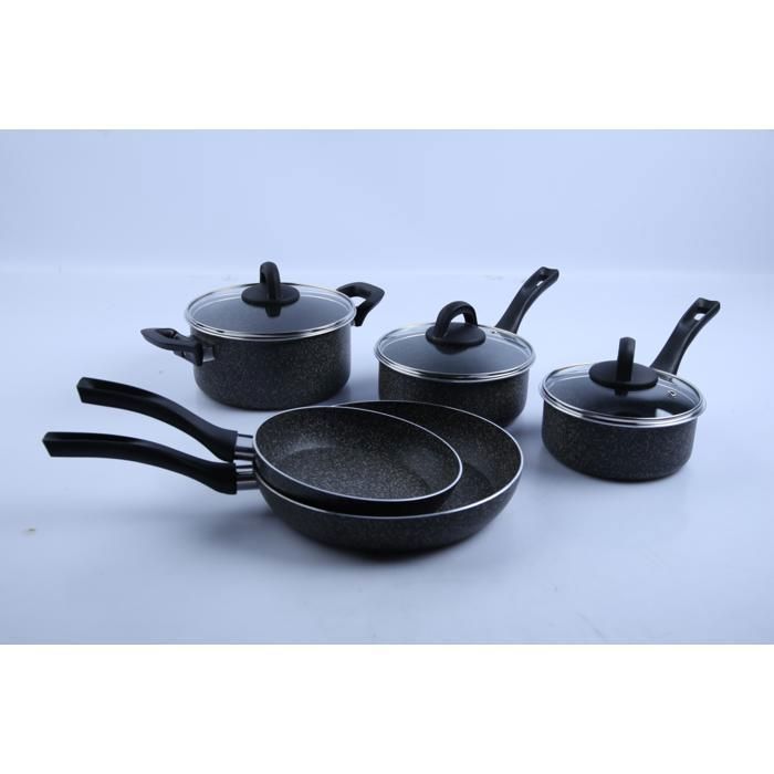 Casseroles et poêles - HASCEVHER - Lavilla - Set de 8 pièces - Anti-adhésif - Tous feux compatibles(16, 18, 20, 22, 26 cm)