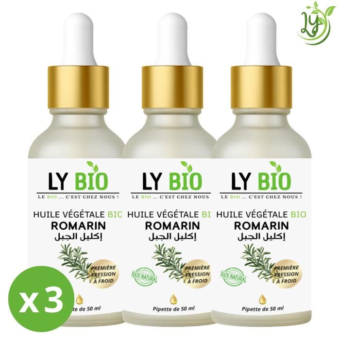 LYBIO PACK HUILE ROMARIN 50ml - PIPETTE LOT DE 3 bouteilles