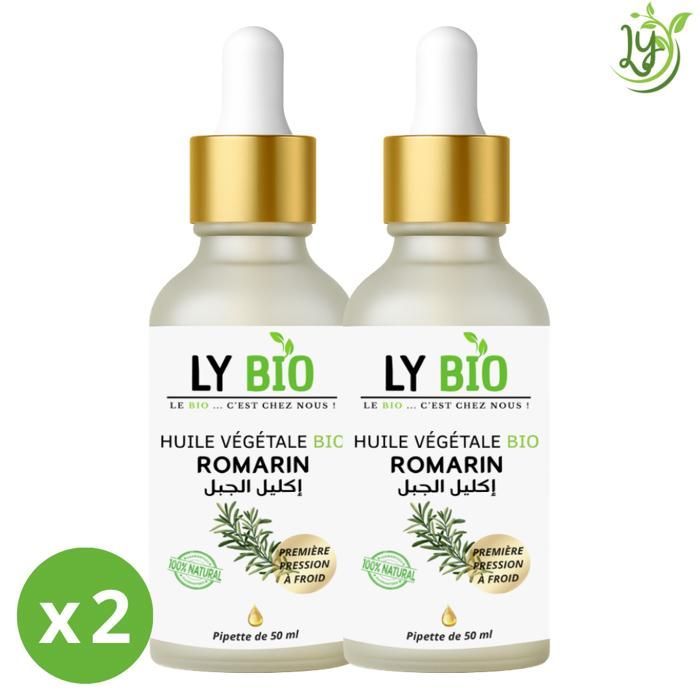 Huile Végétale - LYBIO - Romarin - 50ml - Lot de 2 - Antioxydante et Tonifiante