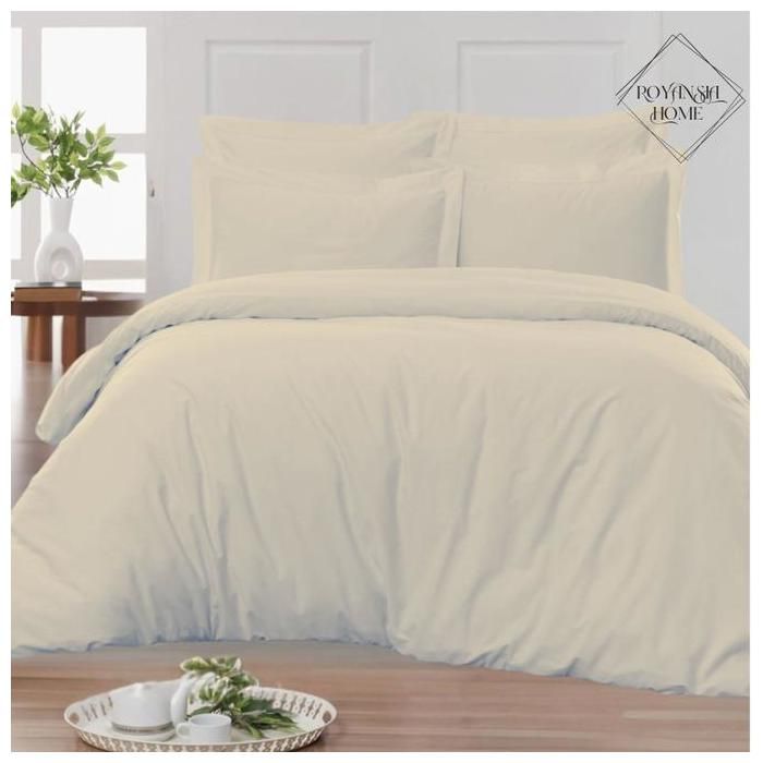 Housse de Couette 2 Places 220x240 – Élégance, Protection & Confort -Beige