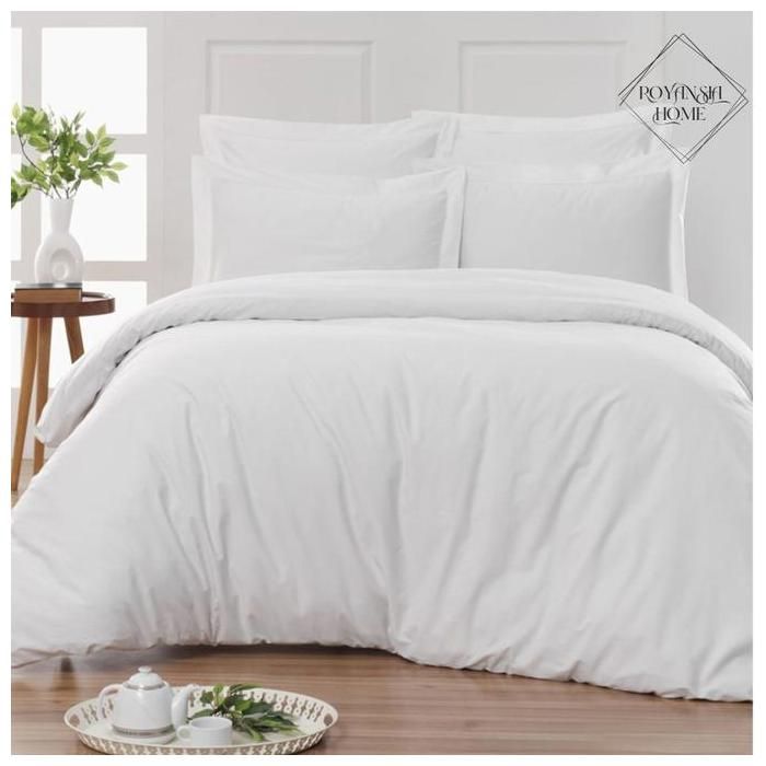 Housse de Couette 2 Places 220x240 cm – Élégance, Protection & Confort - Blanc