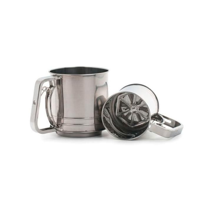 TAMIS de FARINE en acier inoxydable // 3 TASSES // Flour Sifter