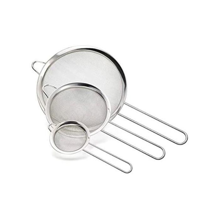 Passoires Cuisine 3 Pcs Tamis INOX Maille Fine filtrer les poudres farine & lait