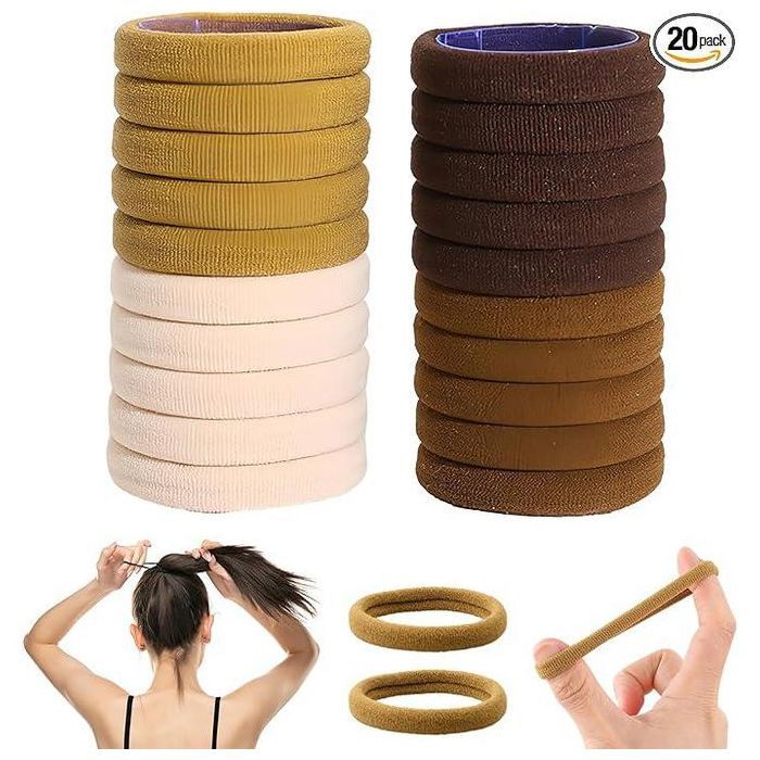 élastiques à cheveux multicolores x 20