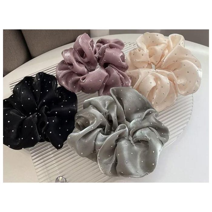 Chouchou en satin - GENERIC - Multicolore - 4 pièces - Accessoire élégant - Pour tous types de cheveux