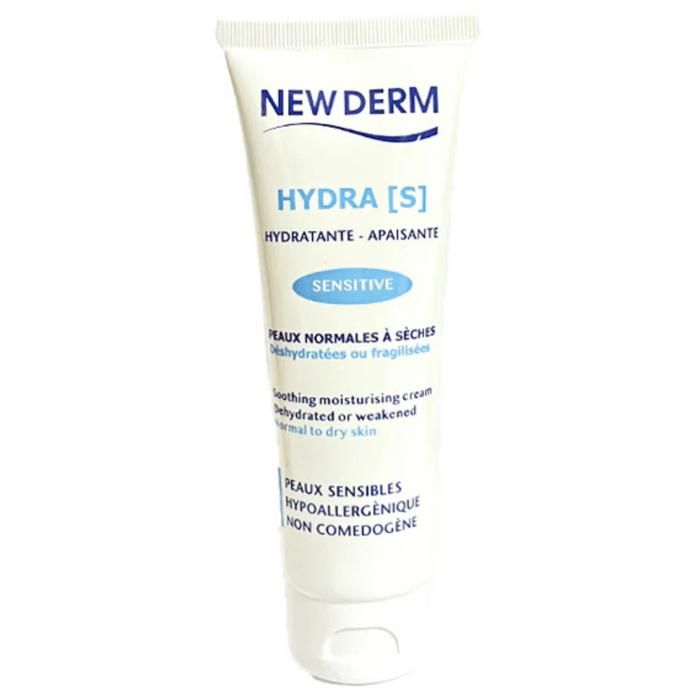 NEW DERM HYDRA S HYDRATANTE APAISANTE SENSITIVE PEAUX NORMALES A SECHES 50ML