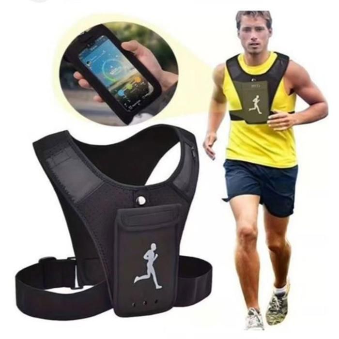 Gilet de course réglable avec support de téléphone pour hommes et femmes