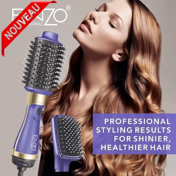 Brosse soufflante électrique et styler professionnel 2-en-1 à air chaud électrique une volumateur rotatif EN-4128