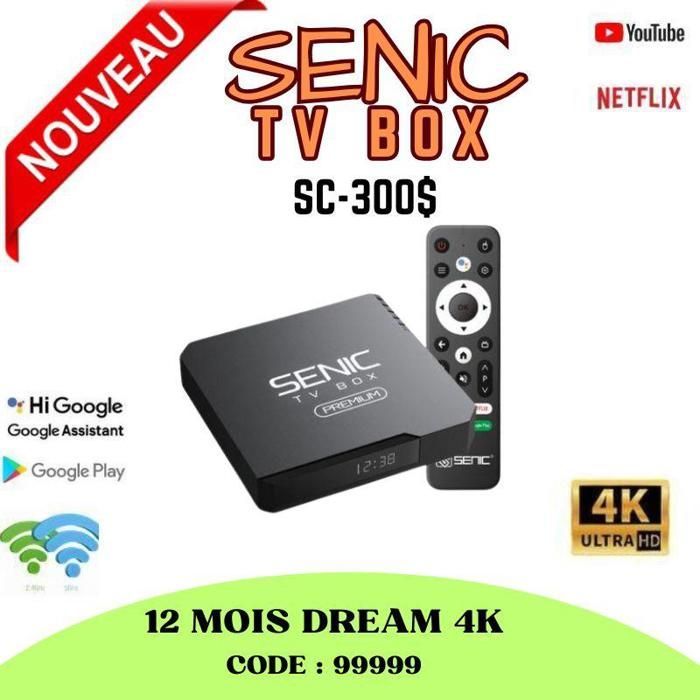 Senic SC-300+ Smart TV BOX Android TV 14 - Dual Wifi 5Ghz 2Go+16Go 4K Ultra HD