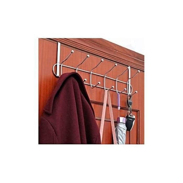 Patère de porte 12 crochets acier inoxydable cintre salle De bain porte serviettes manteau