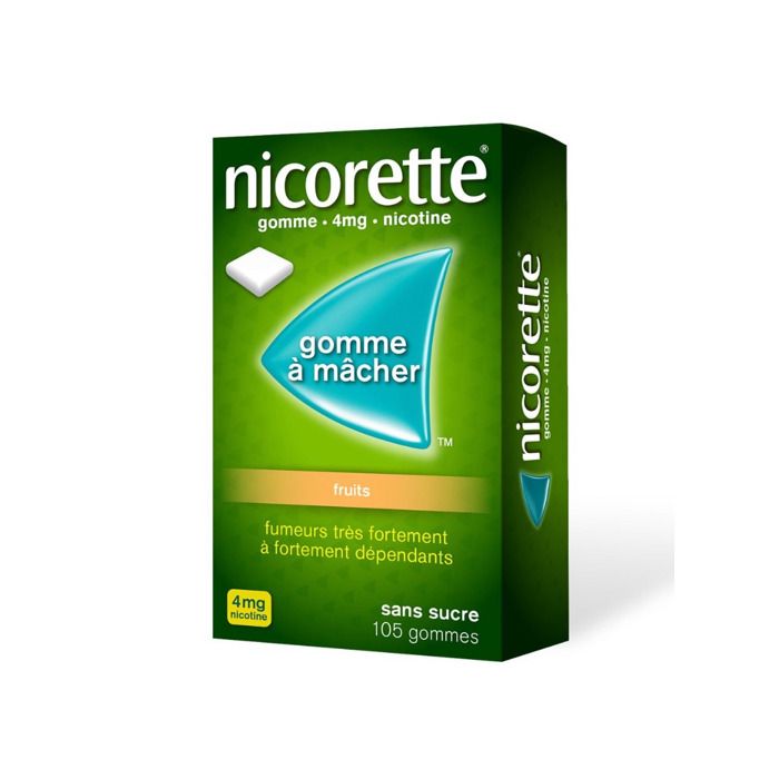 Nicorette Fruit Gomme à Mâcher — 105 pièces, 4 mg
