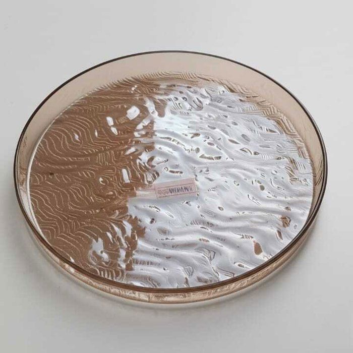 Plat décoratif - AYA HOME - Plat en verre avec bord doré - 30x20x4cm - Compatible lave-vaisselle - UNI