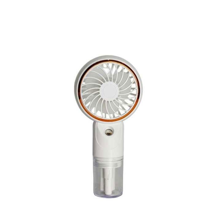 Mini Ventilateur USB Rechargeable, avec diffuseur de gouttelettes d'eau– Puissante et Autonome, Couleurs Aléatoires