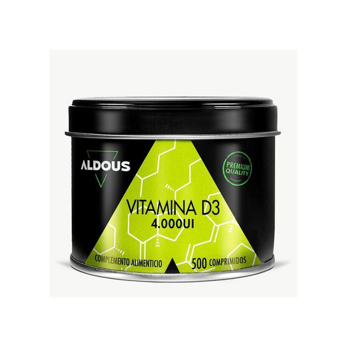 Aldous bio Vitamine D3 4000 UI - Renforcer vos os et votre santé - 500 comprimés - Made in Spain