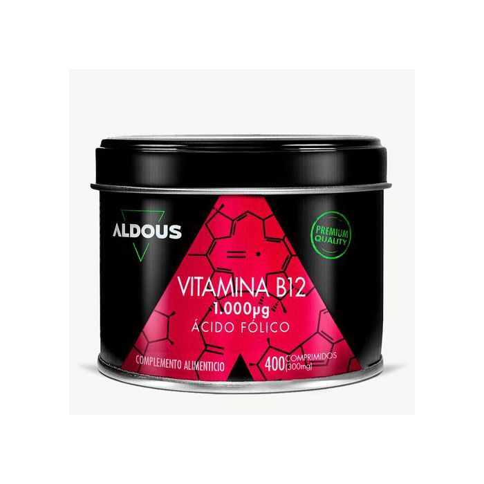 Aldous bio Vitamine B12 avec acide folique 1000 mcg - 400 comprimés - Made in Spain