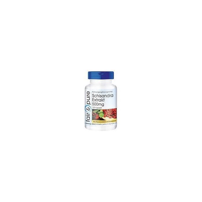 Fair & pure Extrait de Schisandra 500mg - végan, WuWeiZi, 120 gélules Made in Germany