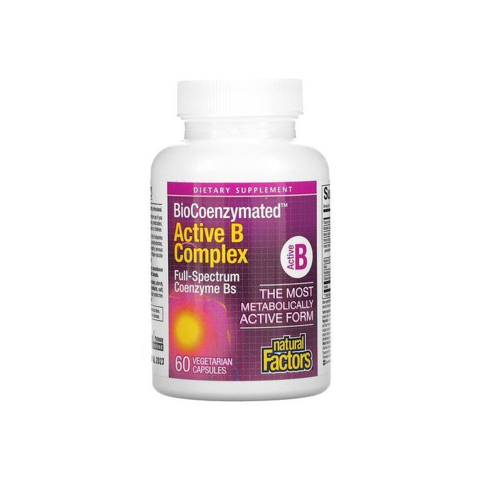 Natural Factors coenzymé, Complexe B actif, 60 capsules Made in USA