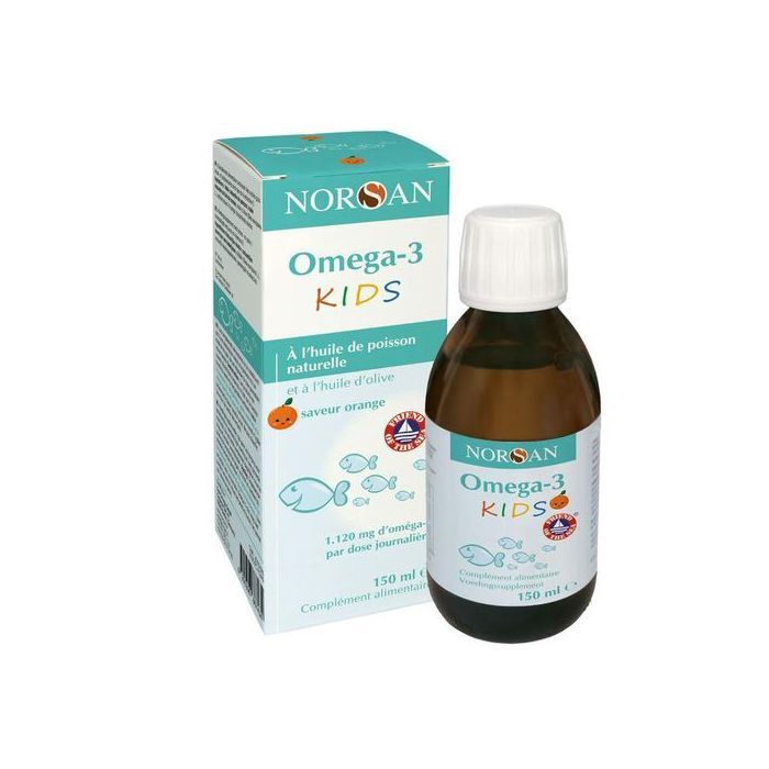 Norsan Omega-3 KIDS - Pour le bon développement physique et mental de votre enfant, 150ml - Made in France