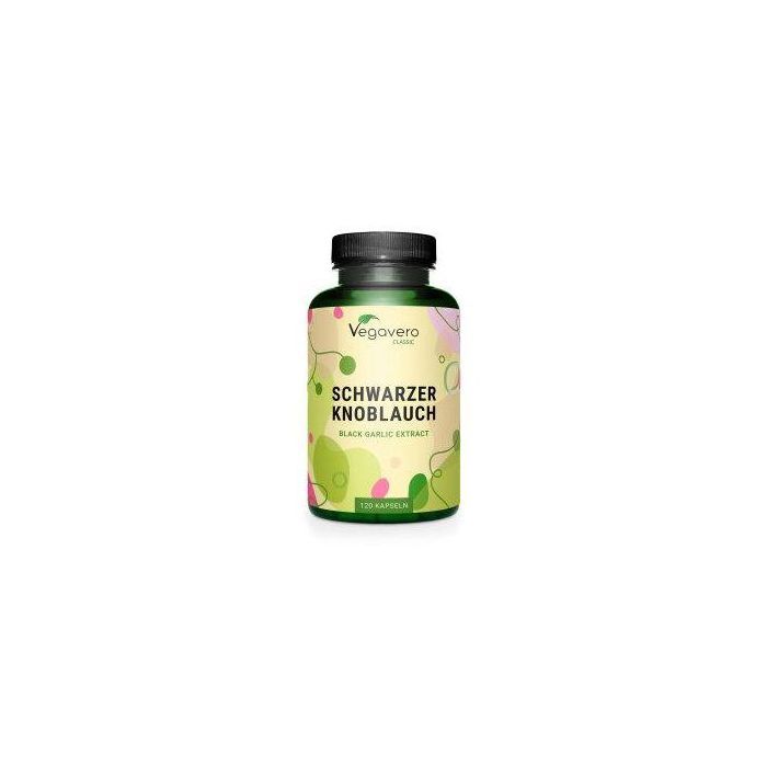 VEGAVERO AIL NOIR Fermenté 22.500 mg/jour avec 0,2% S-allyl-cystéine (SAC) - Sans Additifs & VEGAN, 120 gélules - Made in Germany