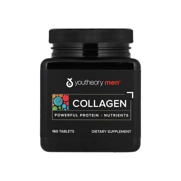 Youtheory Collagène pour hommes, protéine puissant + nutriments, 160 comprimés