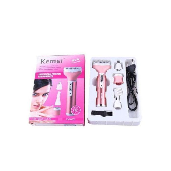 Kemei Rasoir KM-6637 Electric 4in1 Rechargeable Nez Oreilles -