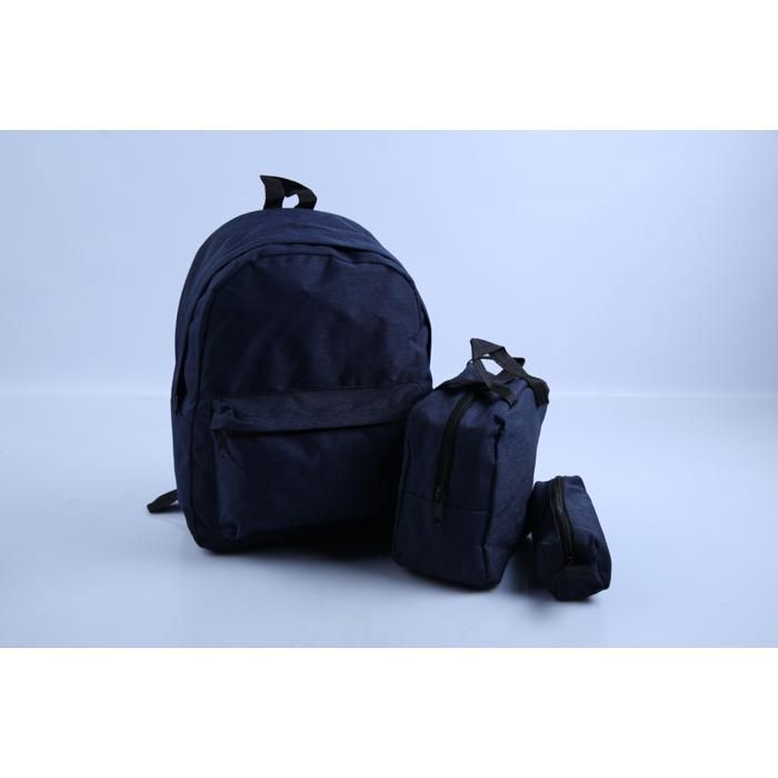 Set de 3 : sac à dos 40 cm + sac goûter + trousse – Modèle 2