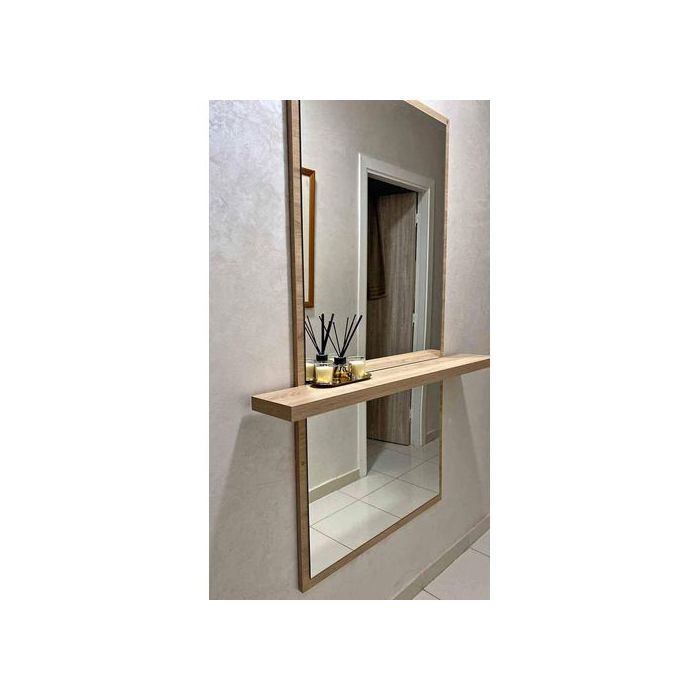 Miroir avec étagère, Miroir d’entrée,100 x50cm x 12