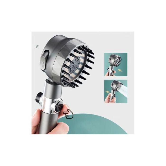 Pomme de Douche Haute Pression - Avec Filtre - 3 Modes - Brosse Massage