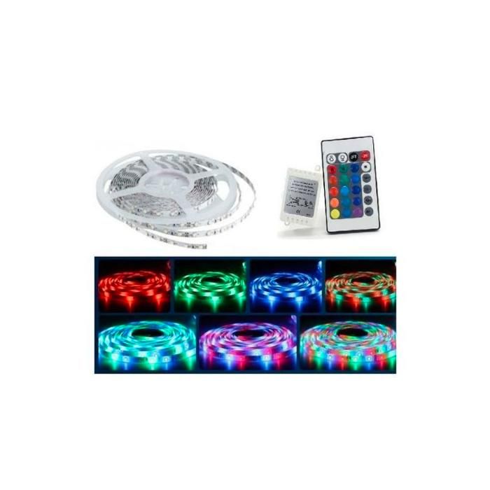 Bande LED RGB 5 mètres - Télécommande, Intérieur, Décoration