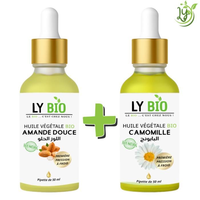 Huile Végétale - LYBIO - Amande Douce & Camomille - 50ml - Hydratant - Mixte