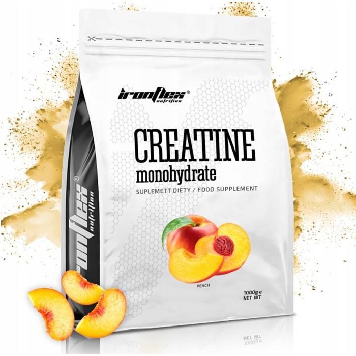 Creatine Monohydrate 1000 g Peach - 4560 mg de Créatine + Taurine et Vitamine B6