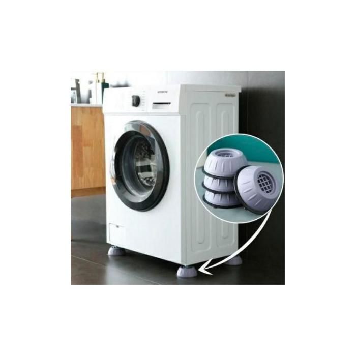 Support Pieds de machine à laver Anti-Vibrations, 4 Pcs Tampons Anti-Bruit