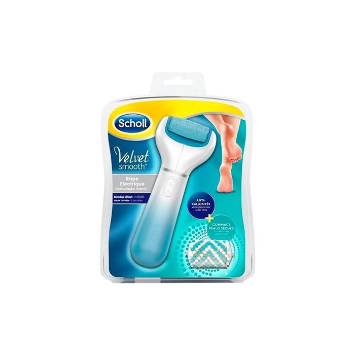 Scholl Velvet Smooth Râpe à Pieds Electrique rose Anti-callosités Peaux sèches