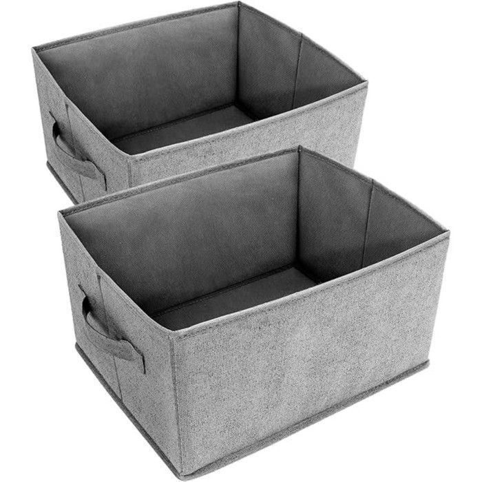 Boite Rangement Vêtement,2 pièces Boite Rangement Tissu Extra Large Pliables - 36x30x20 cm