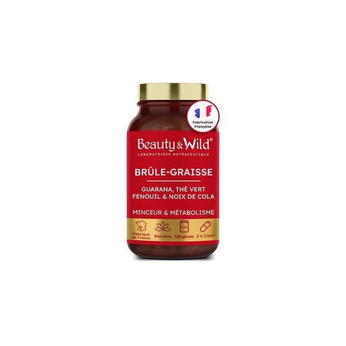 Beauty & Wild Brûleur de Graisses Puissant - Guarana, Thé Vert, Noix de Cola, Fenouil,