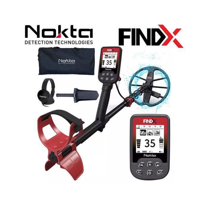 Détecteur de métaux - NOKTA FINDX PRO - Étanche jusqu'à 5m - Autonomie 12h - Léger 1,2kg