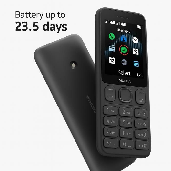 Nokia 125  telephone portable 4G Dual SIM, batterie jusqu'à 23.4  jours standby time_Noir